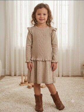 Bonnie Jean | Dresses | Bonnie Jean Brown Holiday Dress